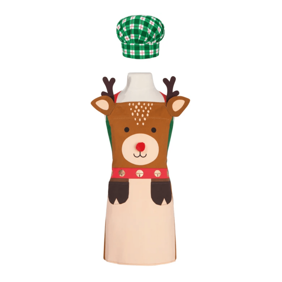 Kid's Hat & Apron Set - Rudolph - Lizzy G's Fine Gifts