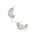Krista Lace Huggie Earrings - Lizzy G's Fine Gifts