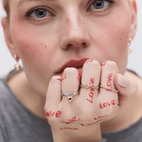 Leia Two Tone Heart Ring - Lizzy G's Fine Gifts