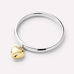 Leia Two Tone Heart Ring - Lizzy G's Fine Gifts