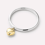 Leia Two Tone Heart Ring - Lizzy G's Fine Gifts