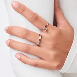 Leia Two Tone Heart Ring - Lizzy G's Fine Gifts