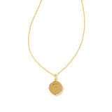 Letter F Disc Reversible Necklace- Iridescent Abalone Shell - Lizzy G's Fine Gifts