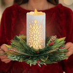 Light-up holiday Candle Pop-up card - Lizzy G's Fine Gifts