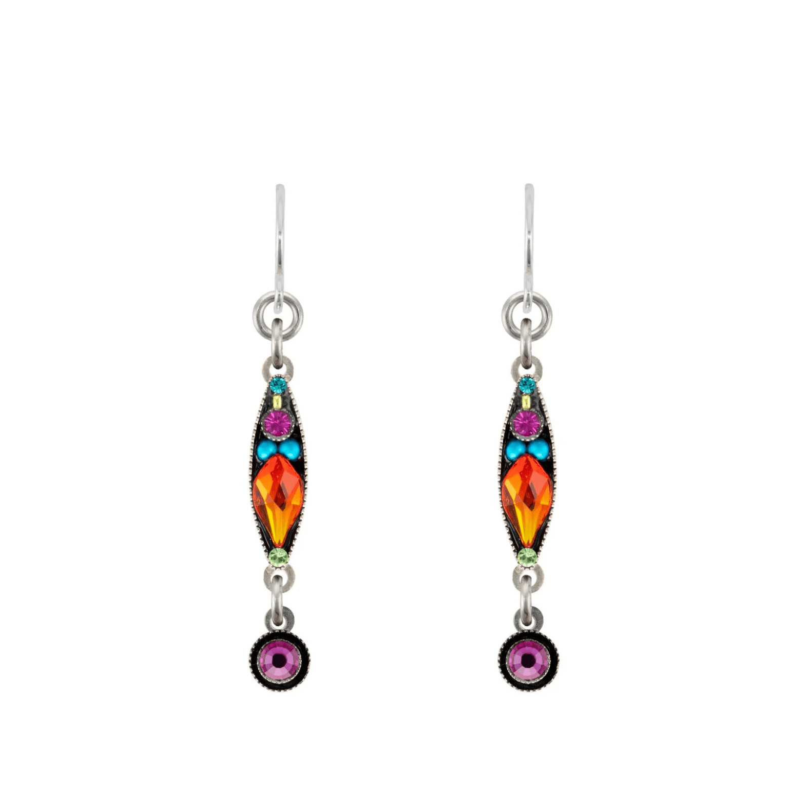 Linear Two Tier Earrings - Lizzy G's Fine Gifts