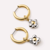 Liora Flower Hoop Earrings - Lizzy G's Fine Gifts