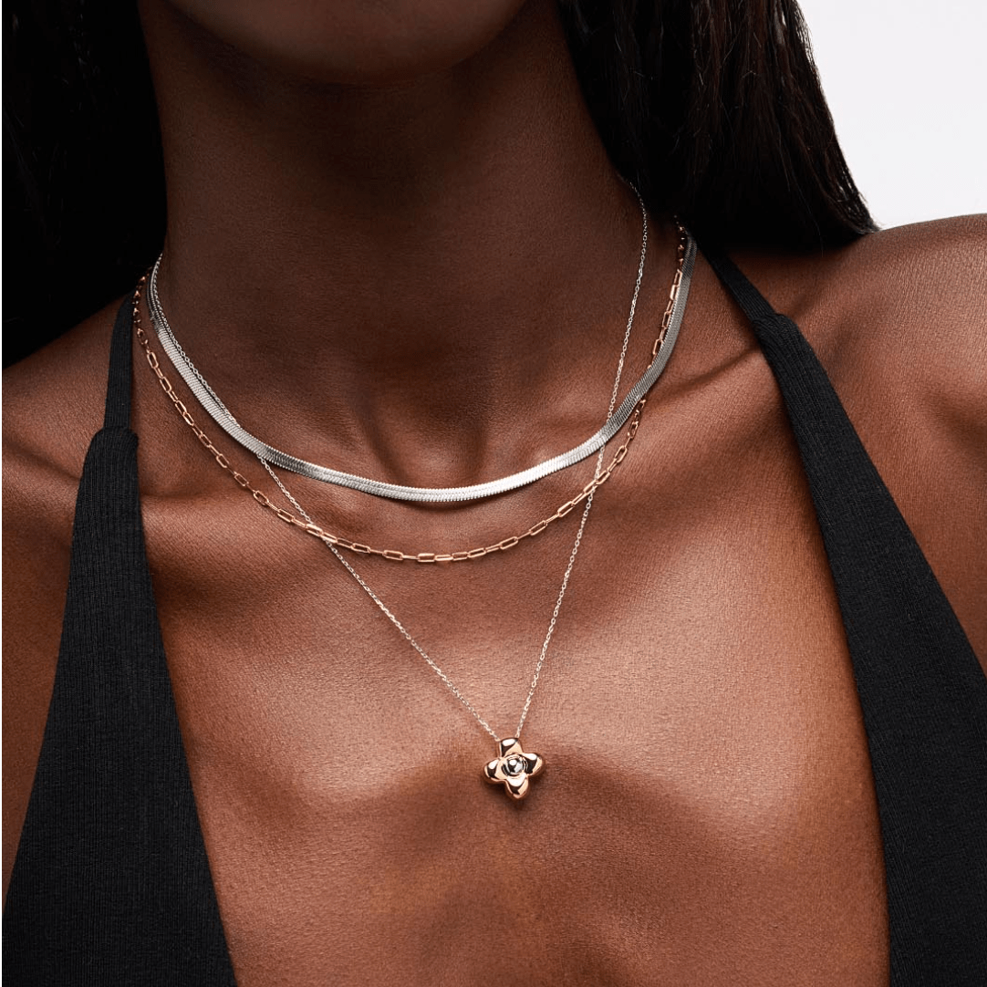 Liora Flower Pendant Necklace - Lizzy G's Fine Gifts