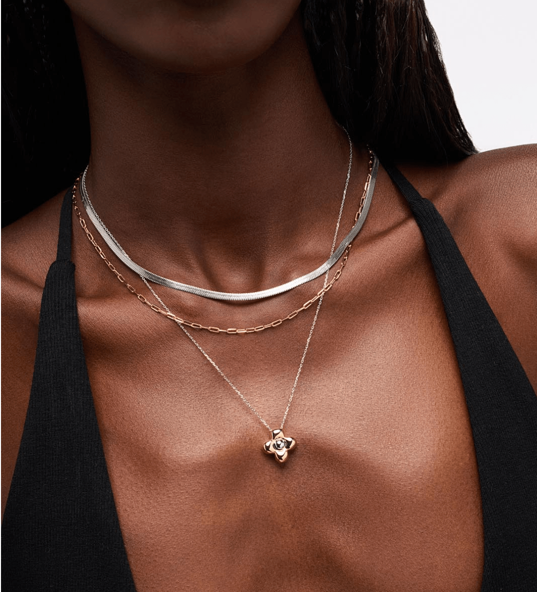 Liora Flower Pendant Necklace - Lizzy G's Fine Gifts