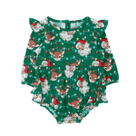 Long Sleeve Bubble Romper - Up On The Housetop - Lizzy G's Fine Gifts