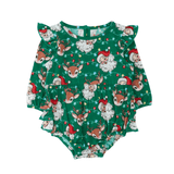 Long Sleeve Bubble Romper - Up On The Housetop - Lizzy G's Fine Gifts