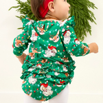 Long Sleeve Bubble Romper - Up On The Housetop - Lizzy G's Fine Gifts