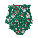Long Sleeve Bubble Romper - Up On The Housetop - Lizzy G's Fine Gifts