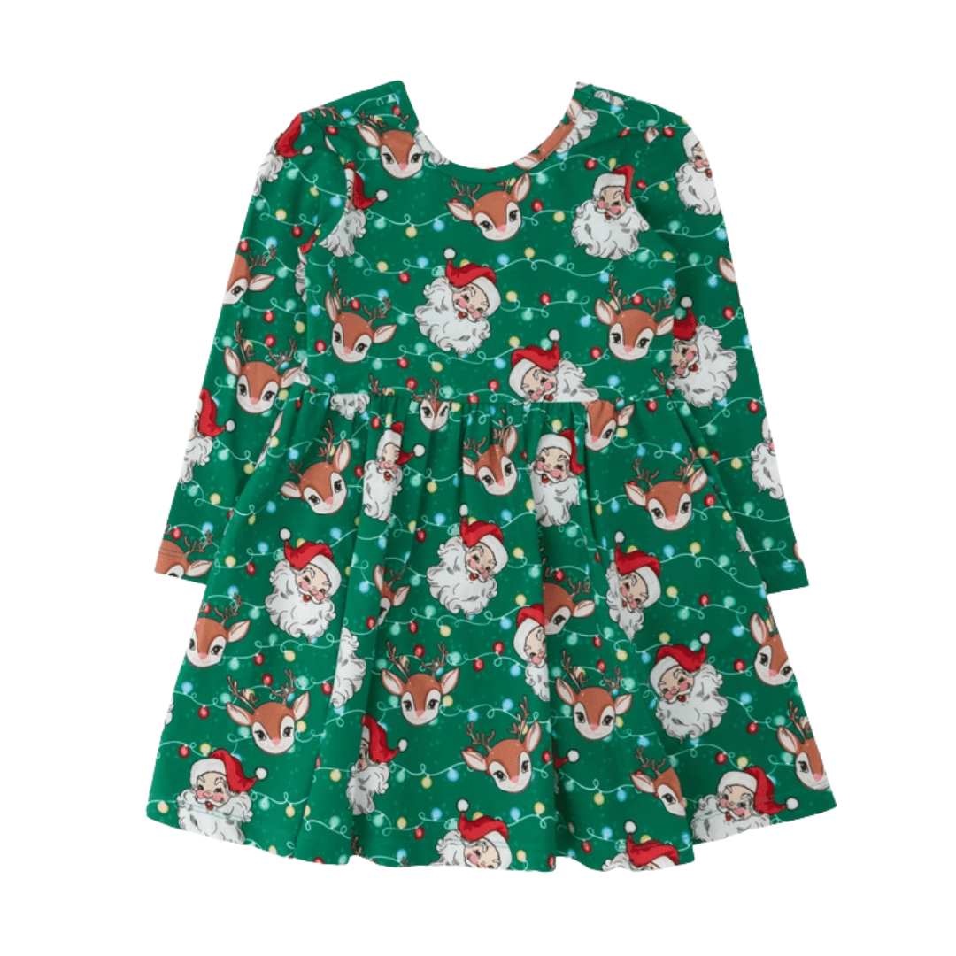 Long Sleeve Twirl Dress - Up On The Housetop - Lizzy G's Fine Gifts
