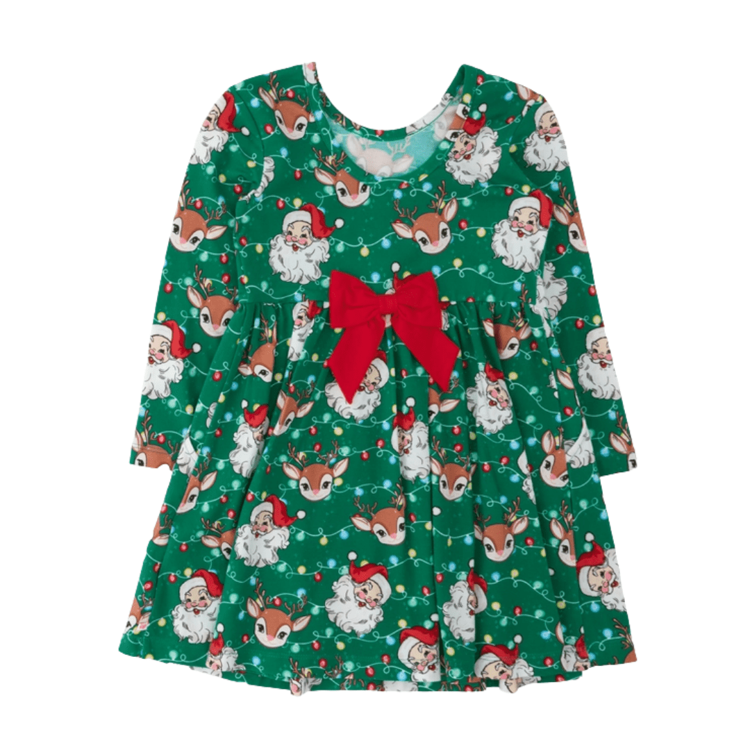 Long Sleeve Twirl Dress - Up On The Housetop - Lizzy G's Fine Gifts