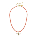 Longhorn Coral Alys Necklace - Lizzy G's Fine Gifts