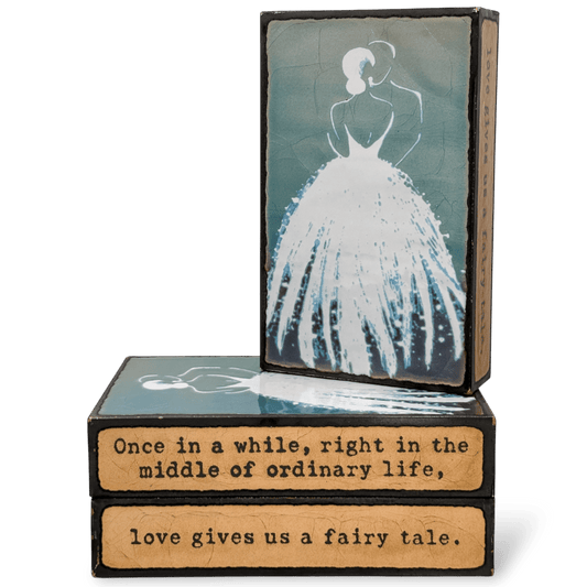 Love Story - 294 - Copper Art Block - Lizzy G's Fine Gifts