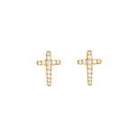 Luminous Cross Pave Stud Earrings - Lizzy G's Fine Gifts