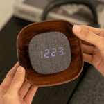 Lumos Walnut Sound Activated Clock - Lizzy G's Fine Gifts