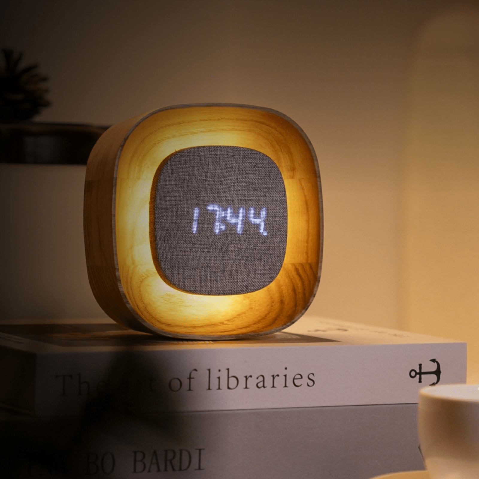 Lumos Walnut Sound Activated Clock - Lizzy G's Fine Gifts