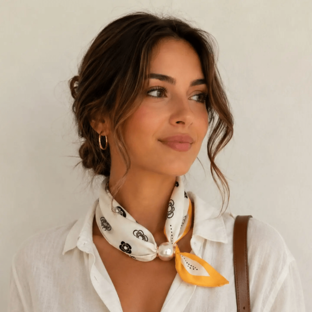 Magnetic Pearl Scarf Choker Necklace - Lizzy G's Fine Gifts