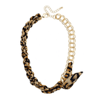 Maia Chain Scarf Necklace - Leopard - Lizzy G's Fine Gifts