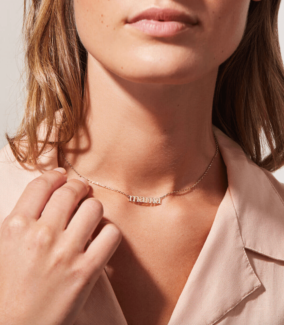 Mama Gold Necklace - Lizzy G's Fine Gifts