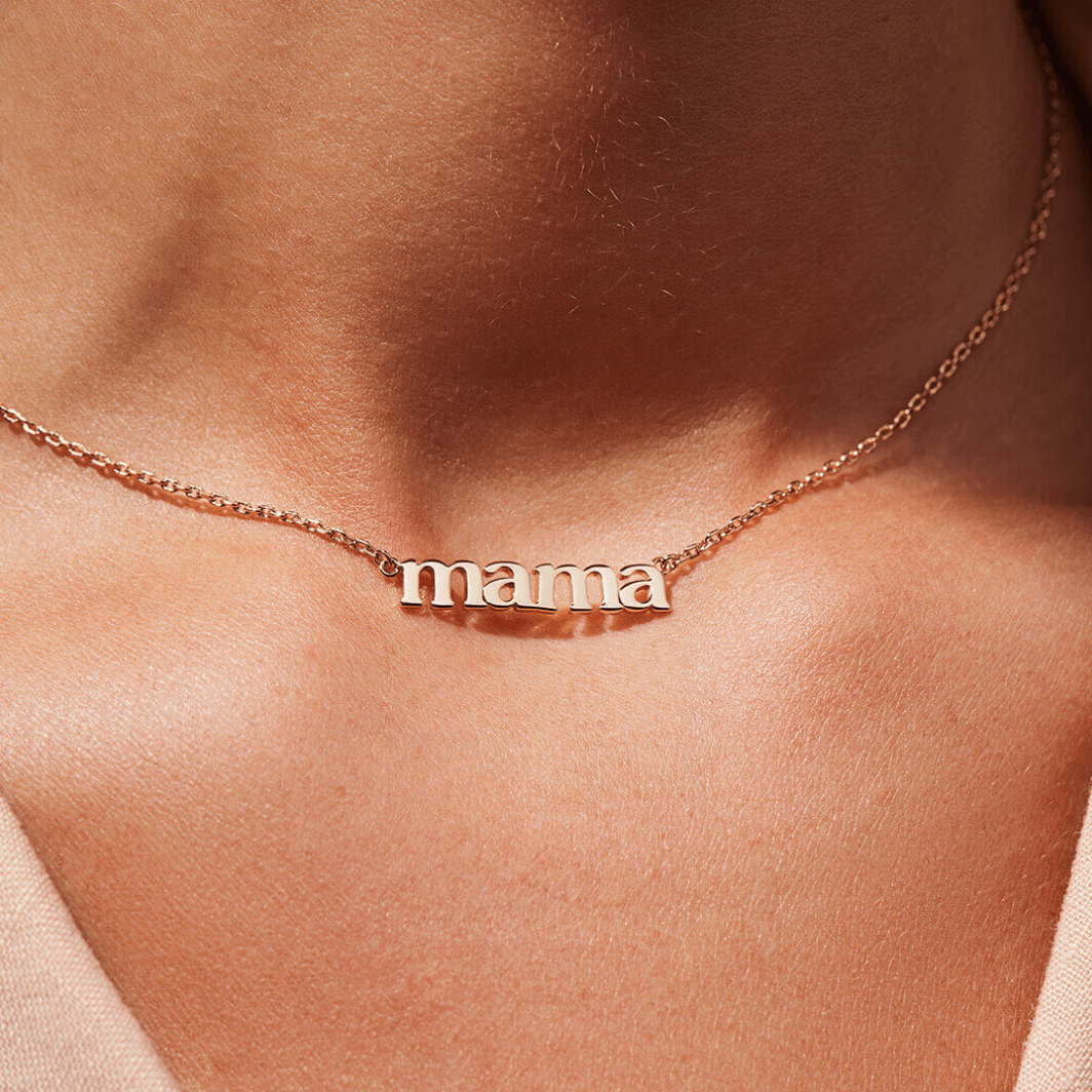 Mama Gold Necklace - Lizzy G's Fine Gifts