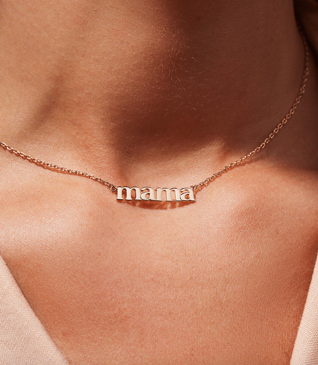 Mama Gold Necklace - Lizzy G's Fine Gifts