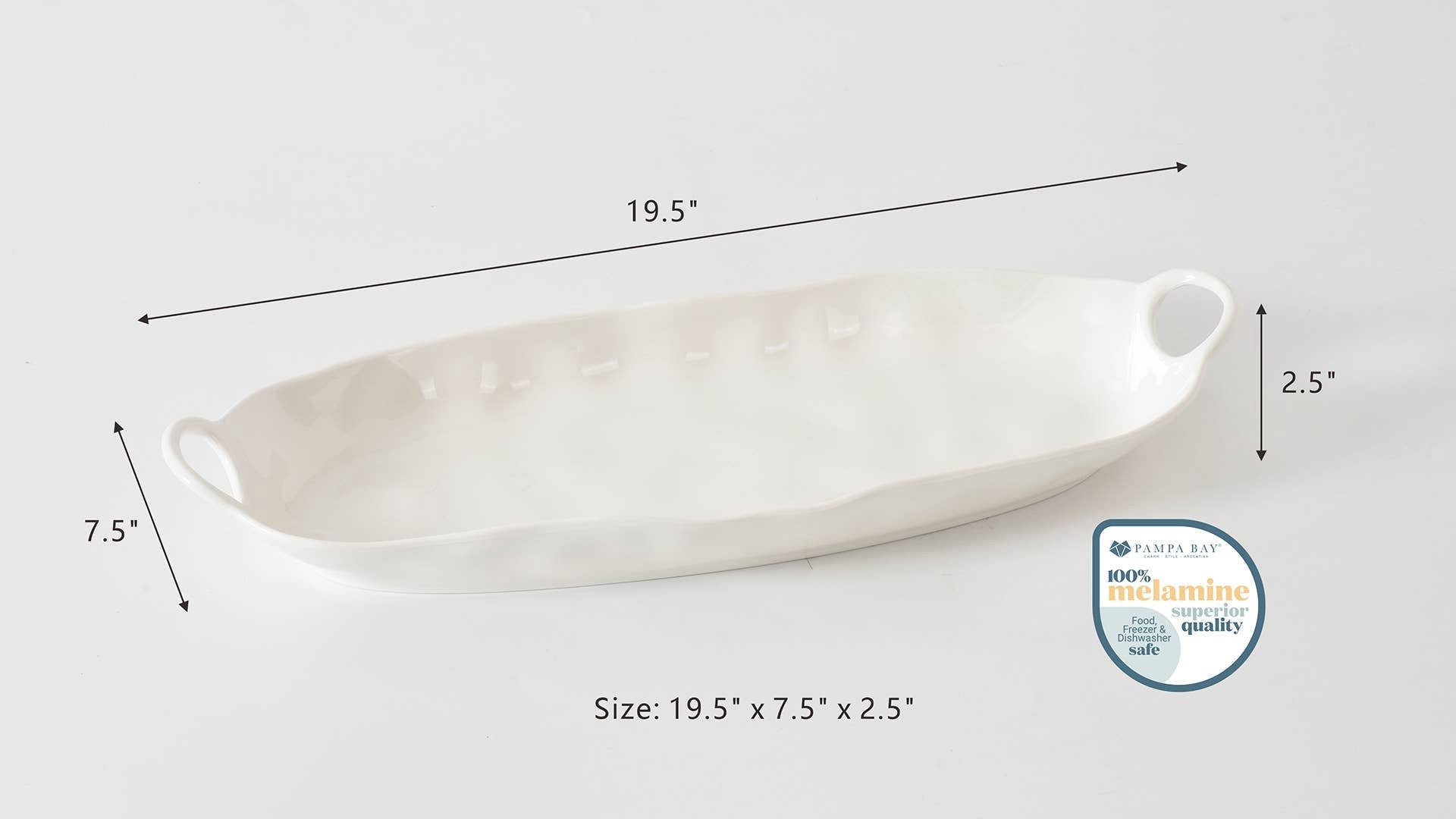 Melamine Deep Long Server - Lizzy G's Fine Gifts