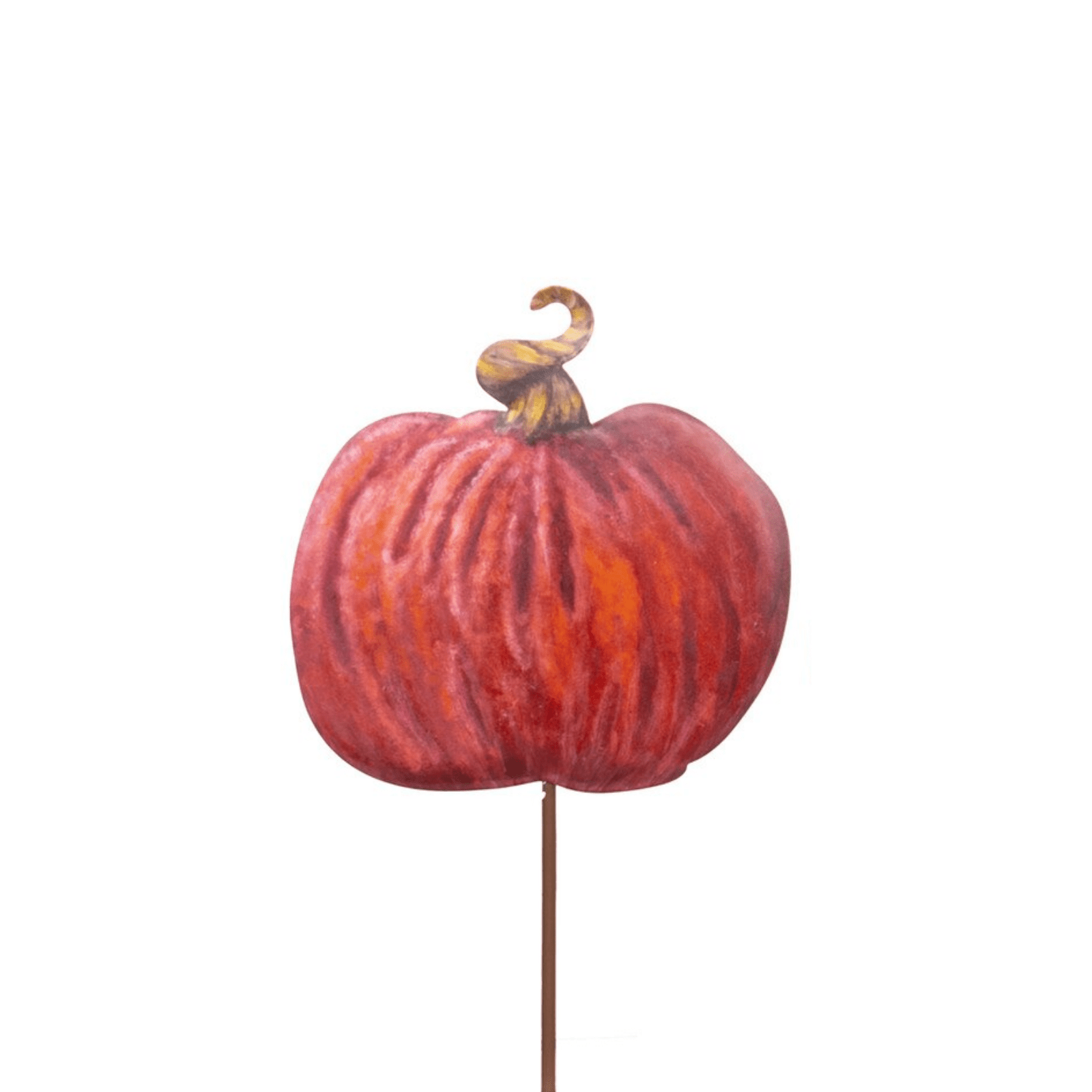 Metal Faux Painted Velvet Pumpkin Decor - Lizzy G's Fine Gifts
