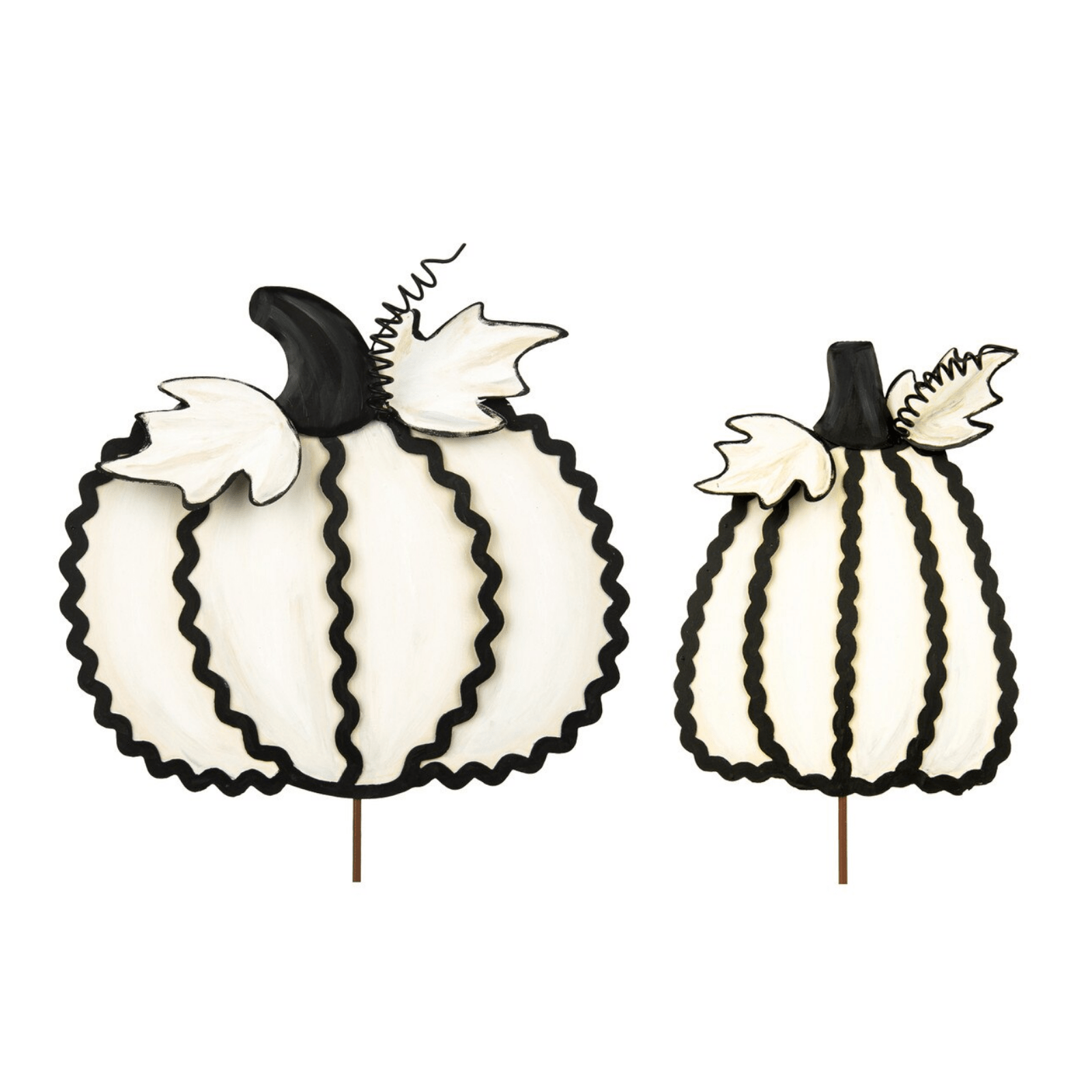 Metal Ric Rac Pumpkin Decor - Lizzy G's Fine Gifts