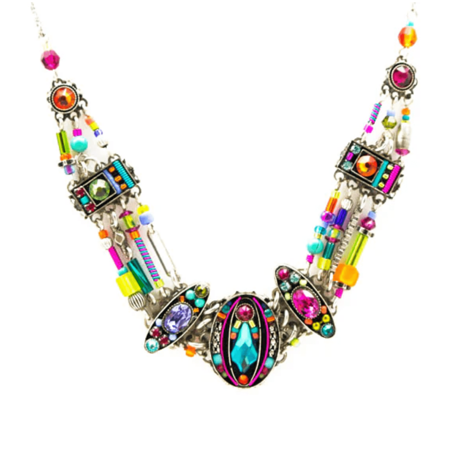 Milano Four Line Statement Necklace - Lizzy G's Fine Gifts