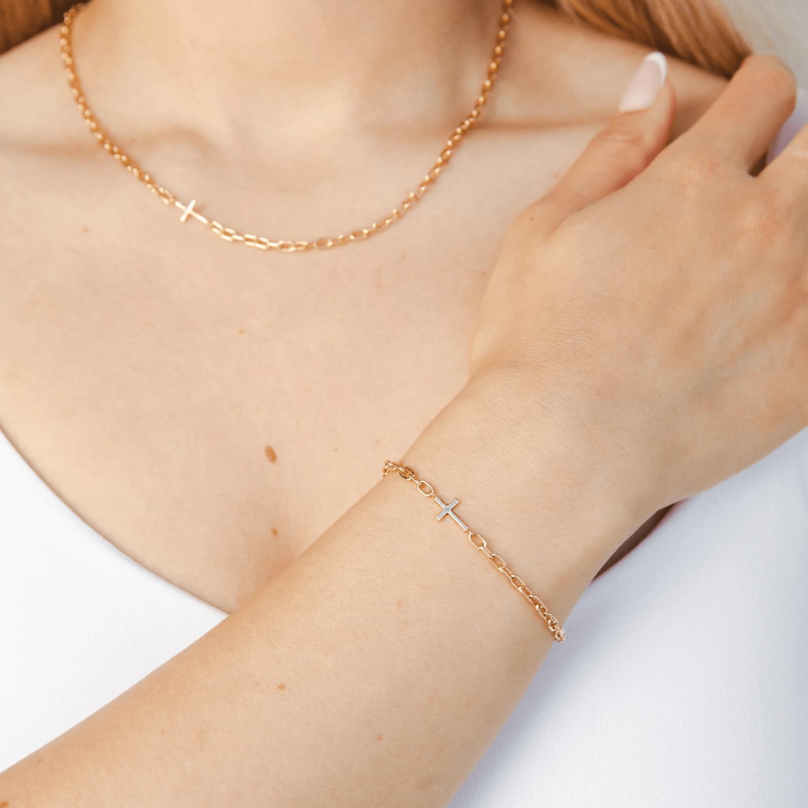 Mini Chain Breaker Cross Bracelet - Lizzy G's Fine Gifts