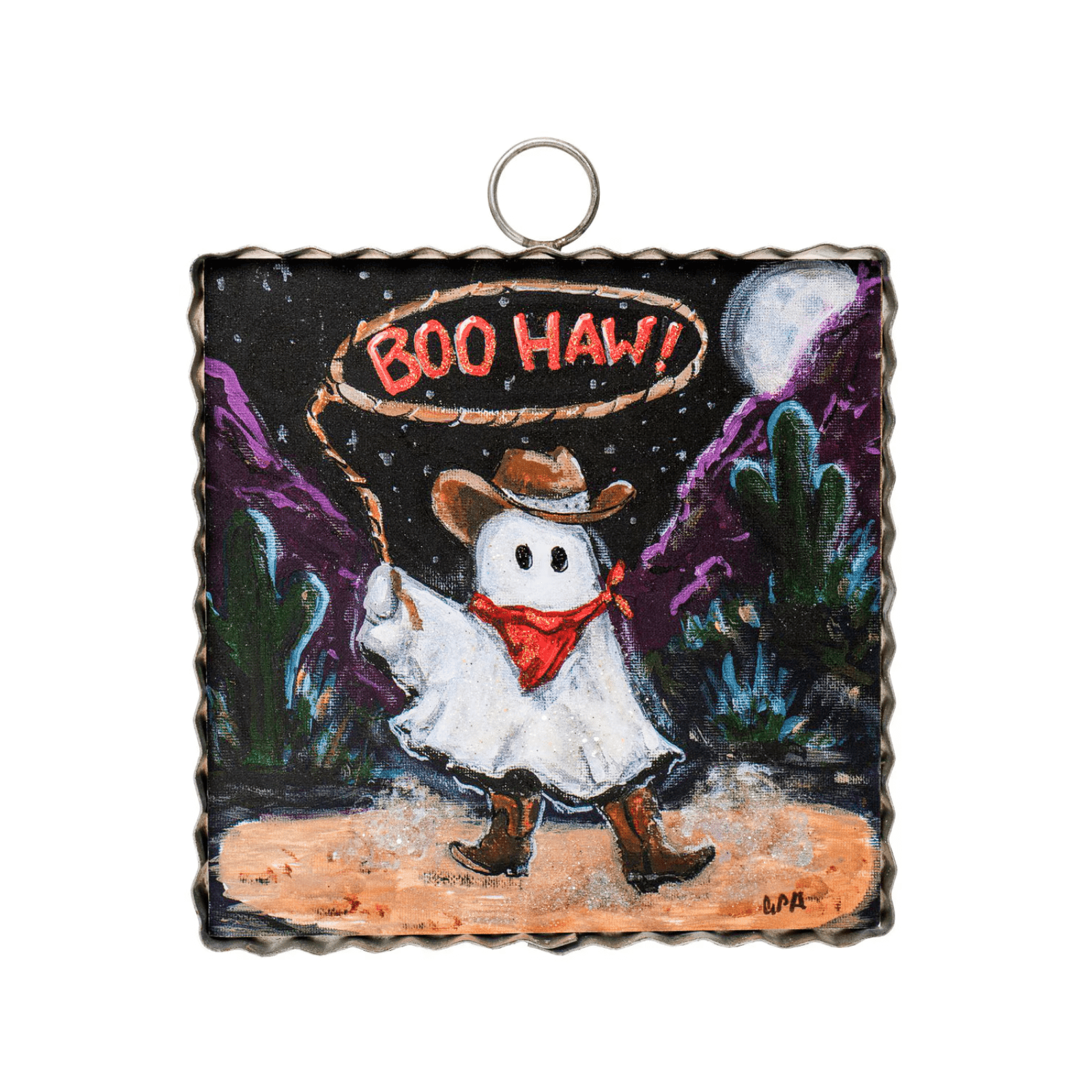 Mini Gallery Metal Print - BOO HAW Ghost - Lizzy G's Fine Gifts