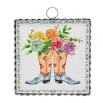 Mini Gallery Print - Blue Cowboy Boots - Lizzy G's Fine Gifts