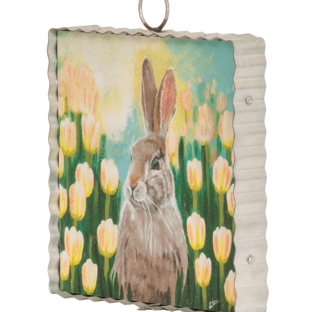 Mini Gallery Print - Bunny in Tulips - Lizzy G's Fine Gifts