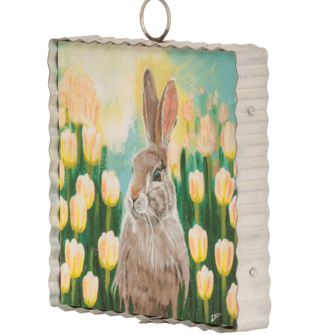 Mini Gallery Print - Bunny in Tulips - Lizzy G's Fine Gifts