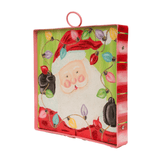 Mini Gallery Print - Merry & Bright Santa & Bulbs - Lizzy G's Fine Gifts