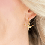 Mini Longhorn Drop Earrings - Lizzy G's Fine Gifts