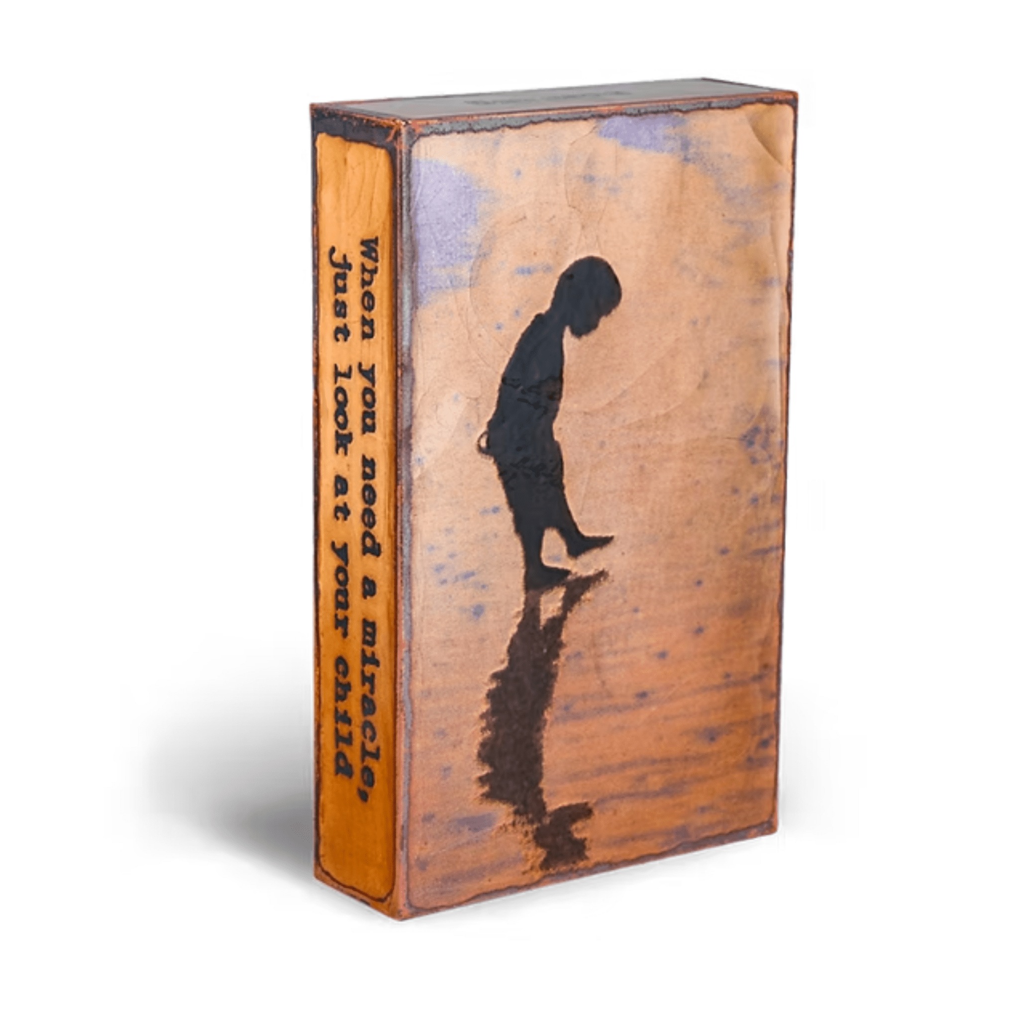 Miracle - 153 - Copper Art Block - Lizzy G's Fine Gifts