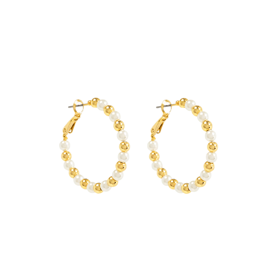 Mixed Bead Small Hoop Earrings - Lizzy G's Fine Gifts