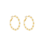 Mixed Bead Small Hoop Earrings - Lizzy G's Fine Gifts