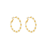 Mixed Bead Small Hoop Earrings - Lizzy G's Fine Gifts