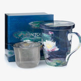 Monet Water Lilies Tea Infuser Mug with Lid - Lizzy G's Fine Gifts