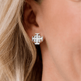 Multi Cross Stud Earrings - Lizzy G's Fine Gifts