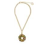 Multicolored Crochet Crystal Pendant - Lizzy G's Fine Gifts