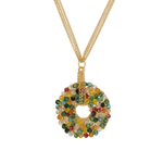 Multicolored Crochet Crystal Pendant - Lizzy G's Fine Gifts
