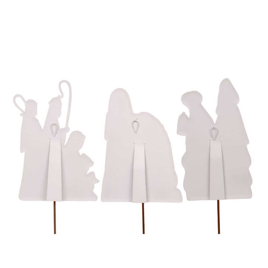 Nativity Set - 3 Piece Set of Metal Decor - Lizzy G's Fine Gifts