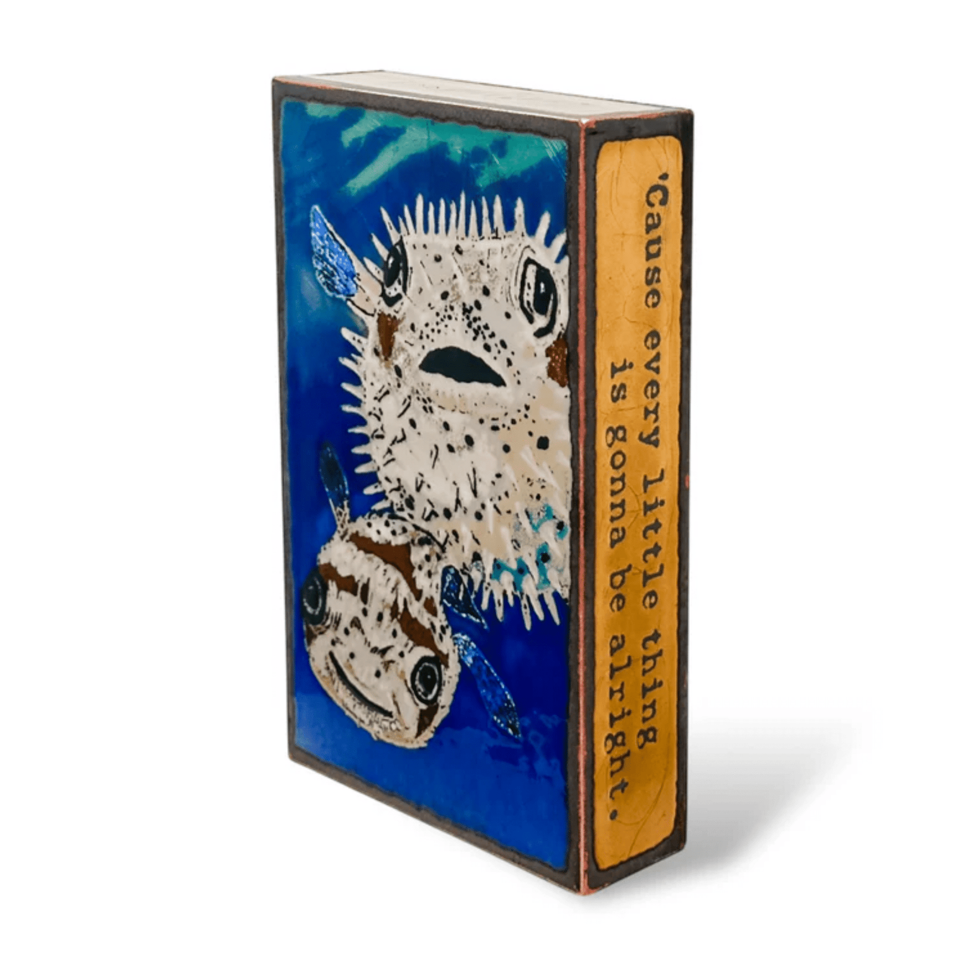 No Worries - 301 - Copper Art Block - Lizzy G's Fine Gifts