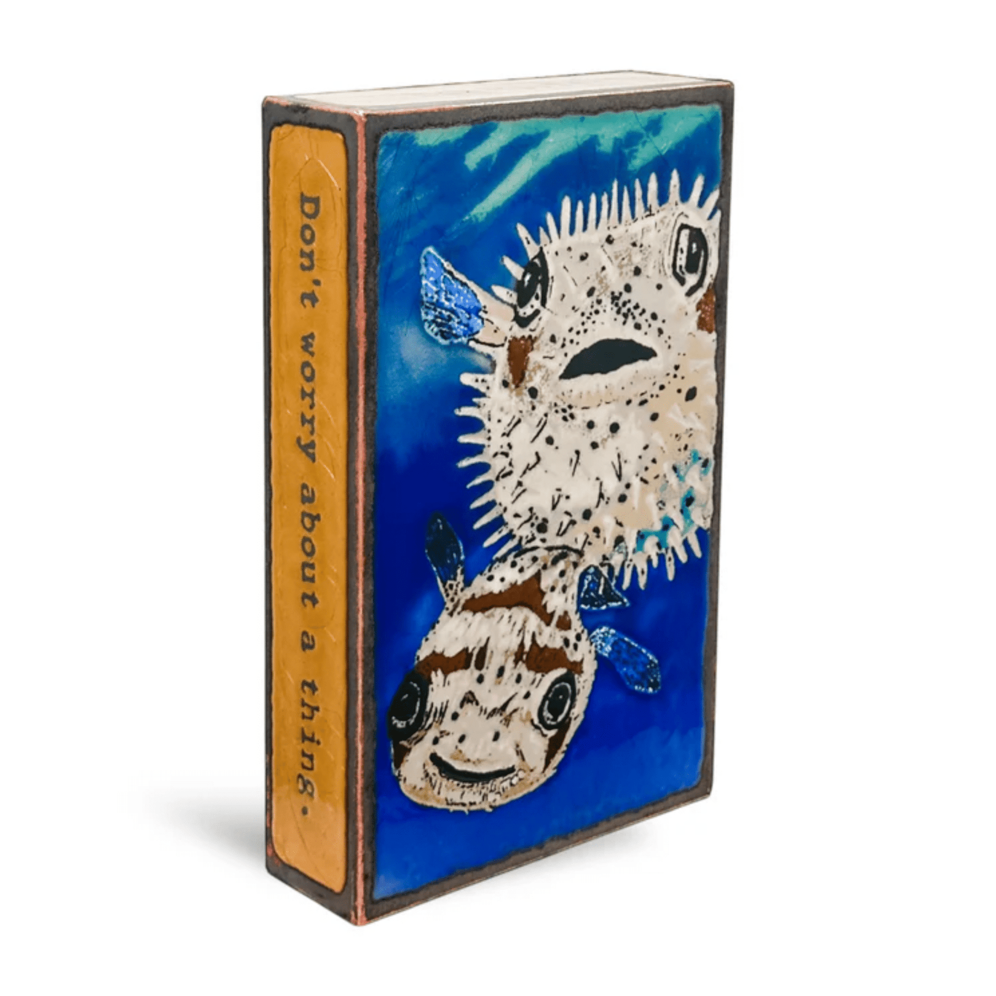No Worries - 301 - Copper Art Block - Lizzy G's Fine Gifts